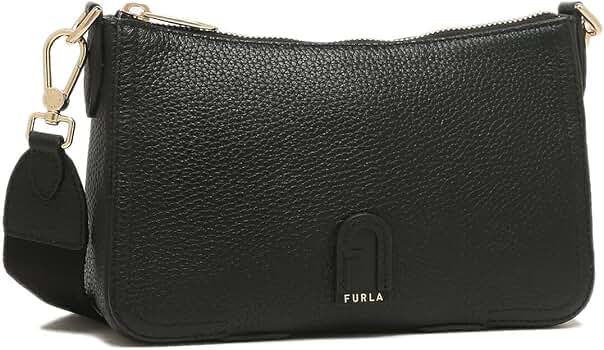 しずくFURLA フルラ アテナ ショルダーバッグ シボ革 ブラック FURLA Furla フルラ ショルダーバッグ ATENA アテナ WE00284